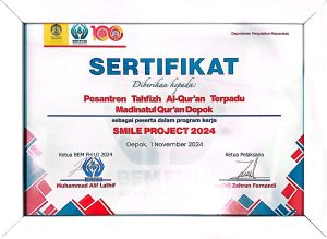 sertifikat smile project